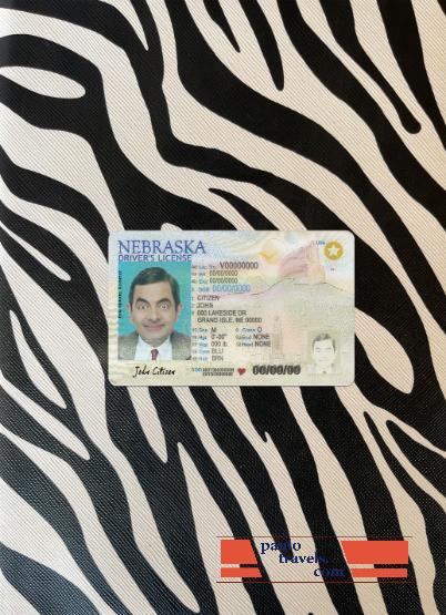 USA Nebraska new driving license photolook front PSD template
